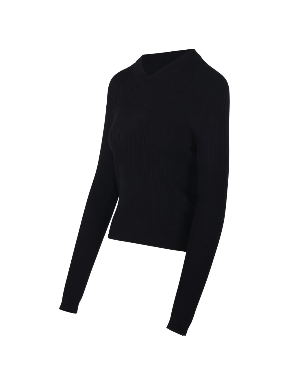 Lisa Yang ribbed-knit V-neck sweater Zwart