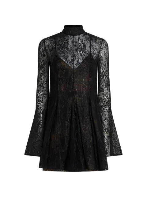 ETRO Minikleid aus Seide und Spitze