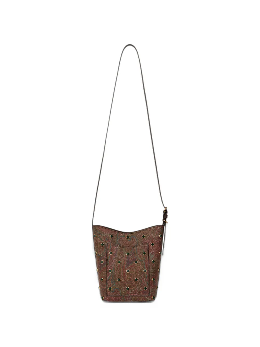 ETRO Essential Arnica crossbody bag with studs Bruin