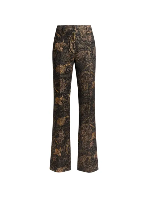 ETRO Ausgestellte Chenille-Jacquard-Hose mit Paisley-Blumenmotiv