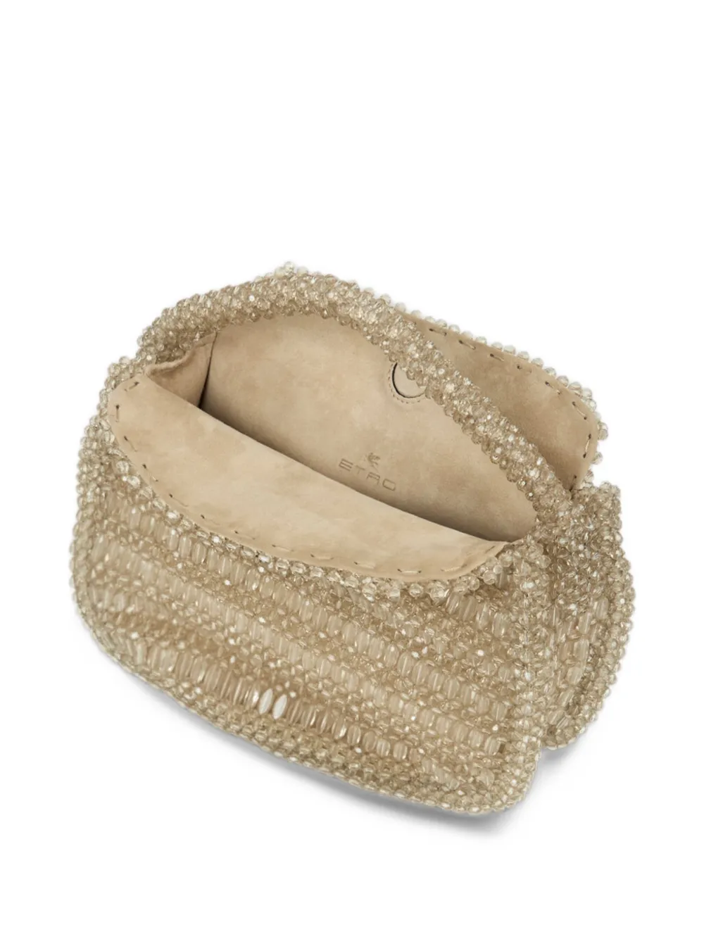 ETRO Small Pony bag with embroidered beads Beige