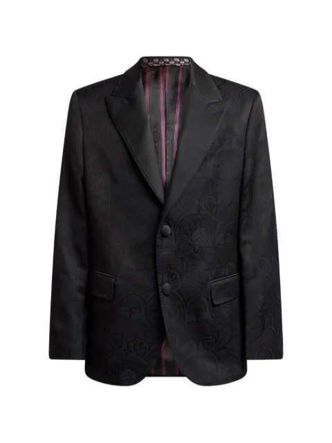 ETRO single-breasted cotton-blend jacquard jacket with damask-motif