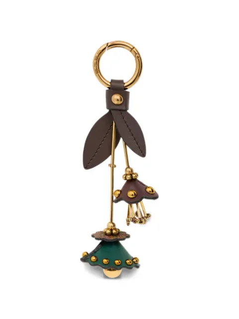 ETRO leather and arnica charm with flowers and leaves