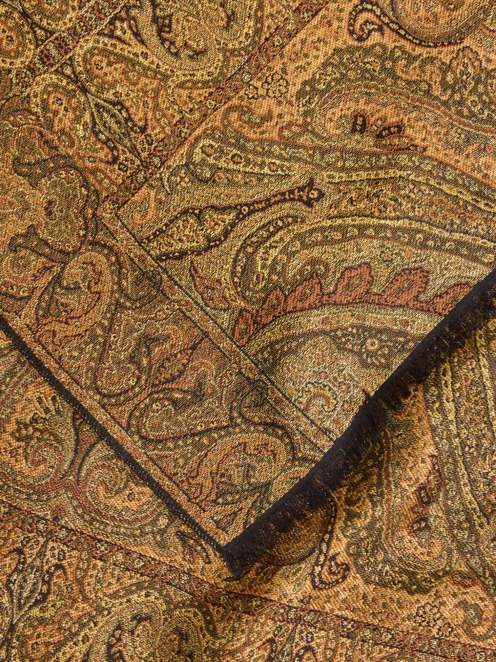 ETRO wool-blend jacquard scarf with lurex Goud