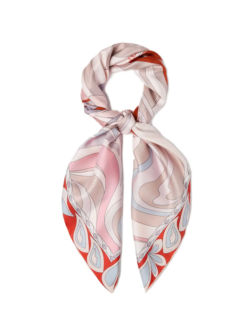 Marella floral-print silk scarf - Rosa
