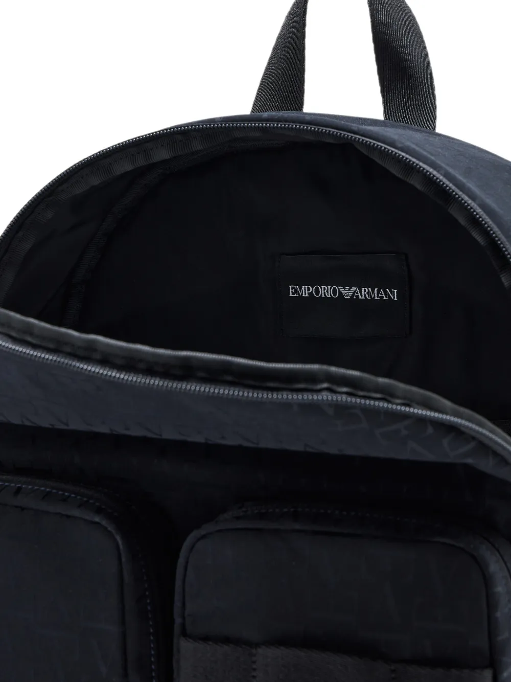 Emporio Armani Kids logo-jacquard backpack Zwart