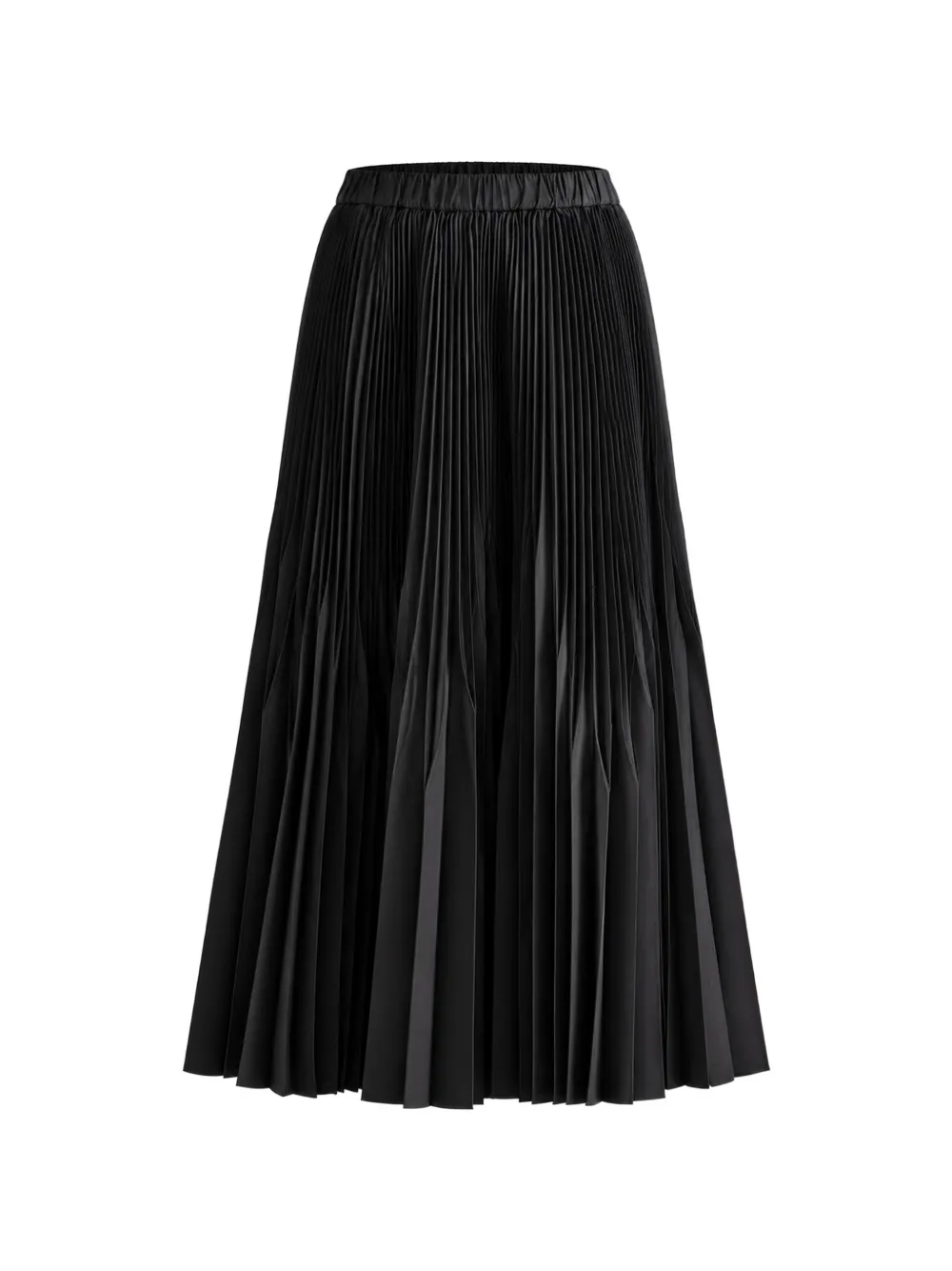 MeimeiJ pleated A-line maxi skirt - Nero