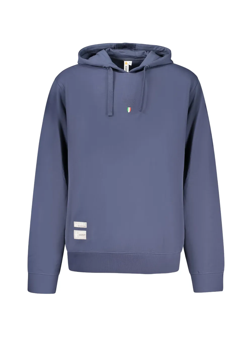 Aeronautica Militare logo-embroidered cotton hoodie Blauw