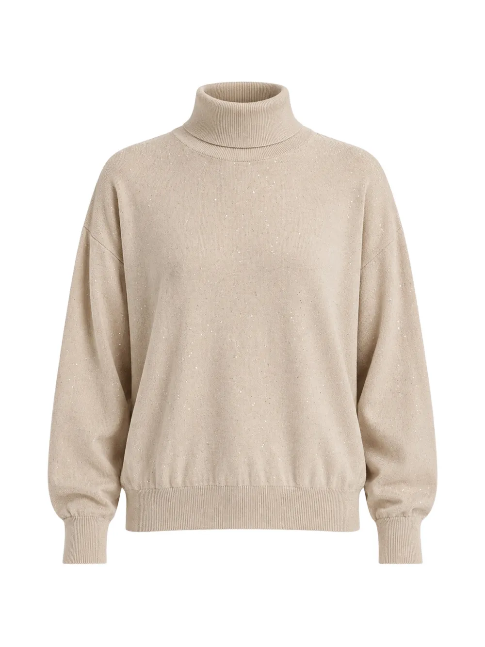 Marella sequin-embellished roll-neck sweater Beige