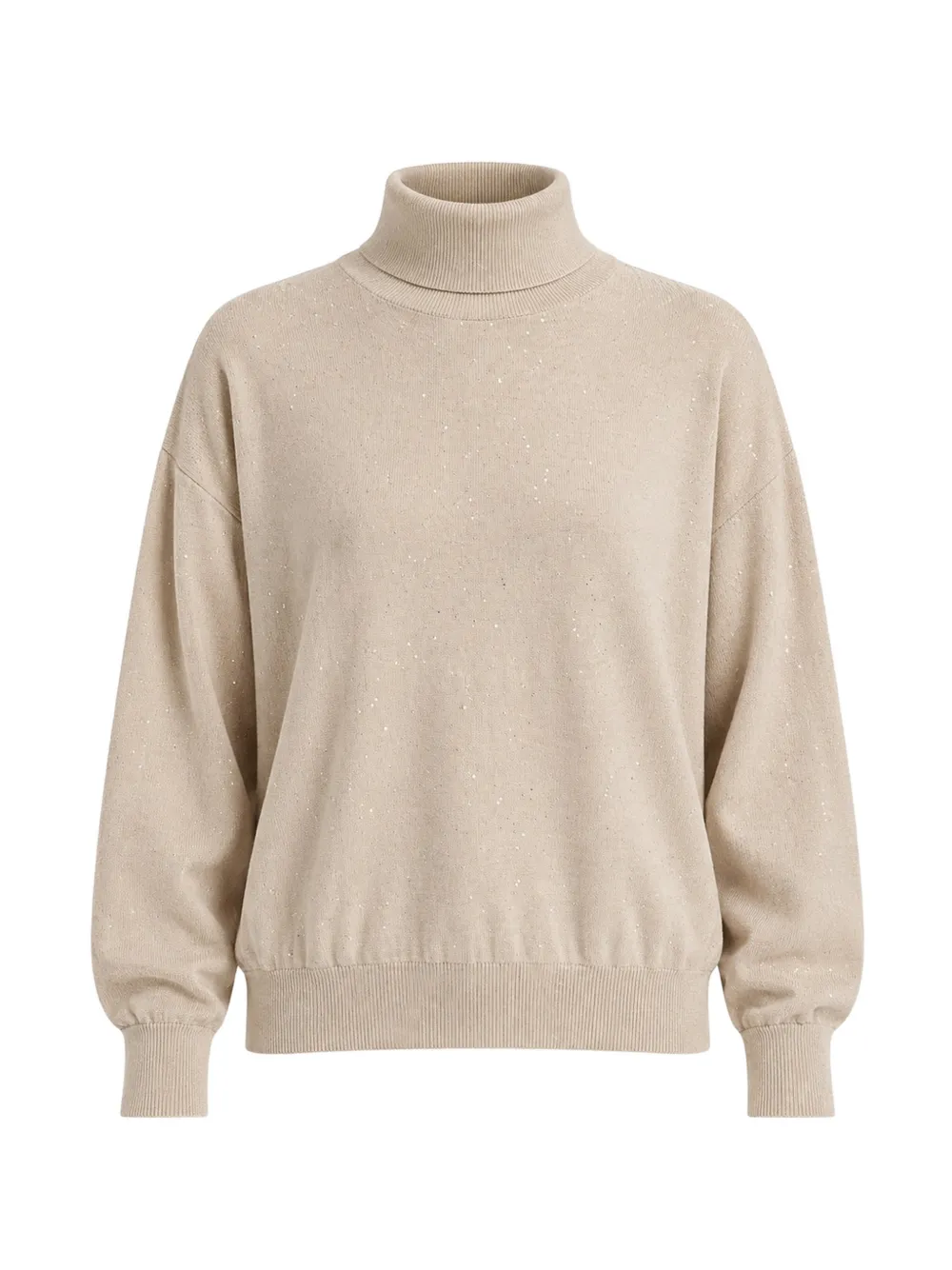 Marella sequin-embellished roll-neck sweater Beige