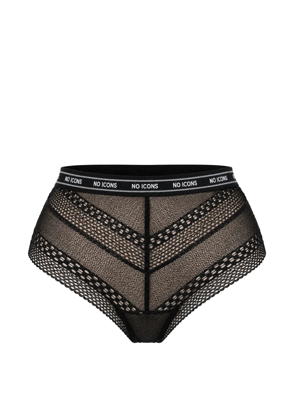 Chantelle mesh-panelled logo-waistband briefs - Nero