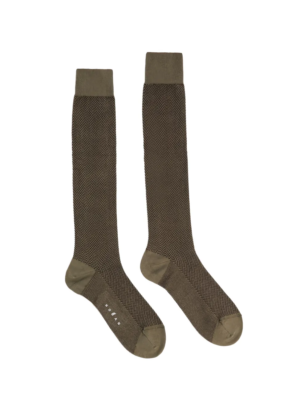 Hogan herringbone-jacquard socks - Marrone