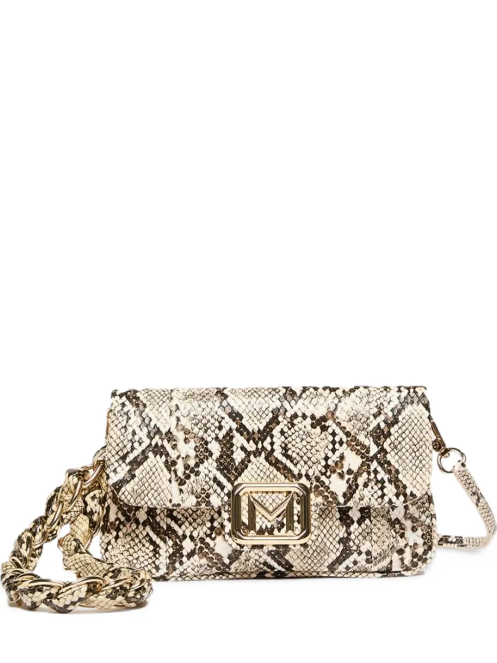 Marella mini Le Muse snakeskin-effect chain-link clutch bag - Toni neutri