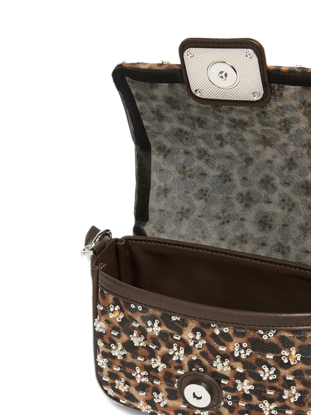 Marella leopard-print embellished tote bag Bruin