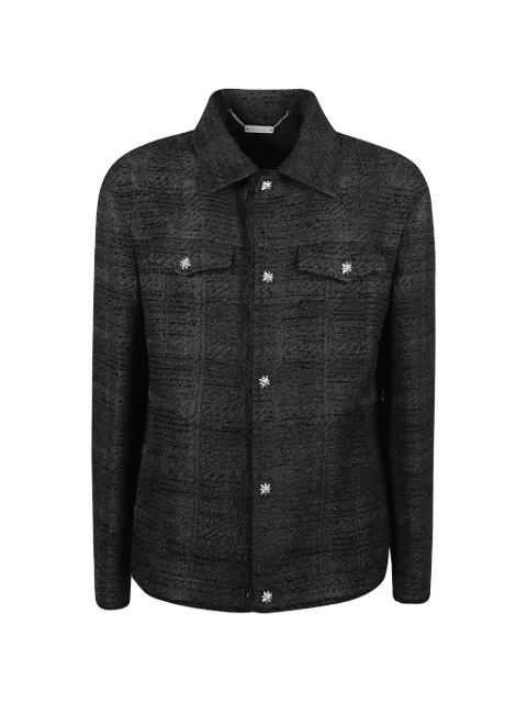 John Richmond bouclé star-button jacket