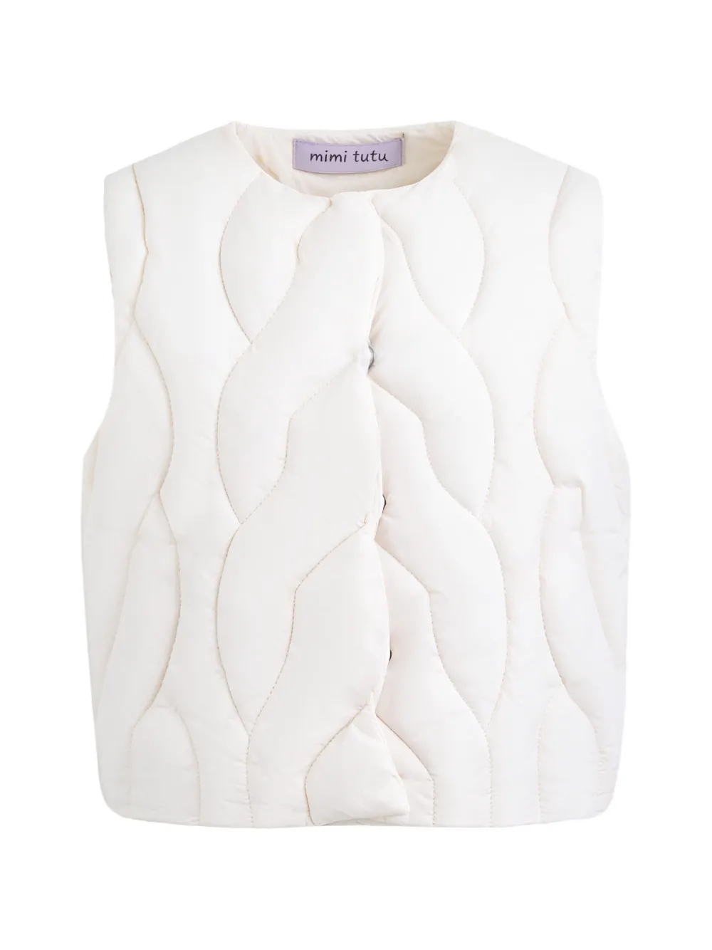 Mimi Tutu quilted down vest - Neutrals