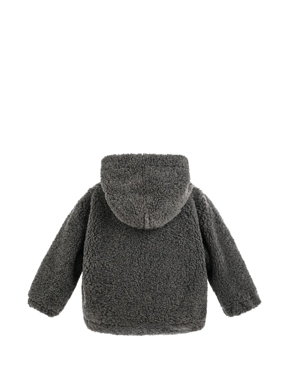 Moustache fleece hooded jacket Grijs