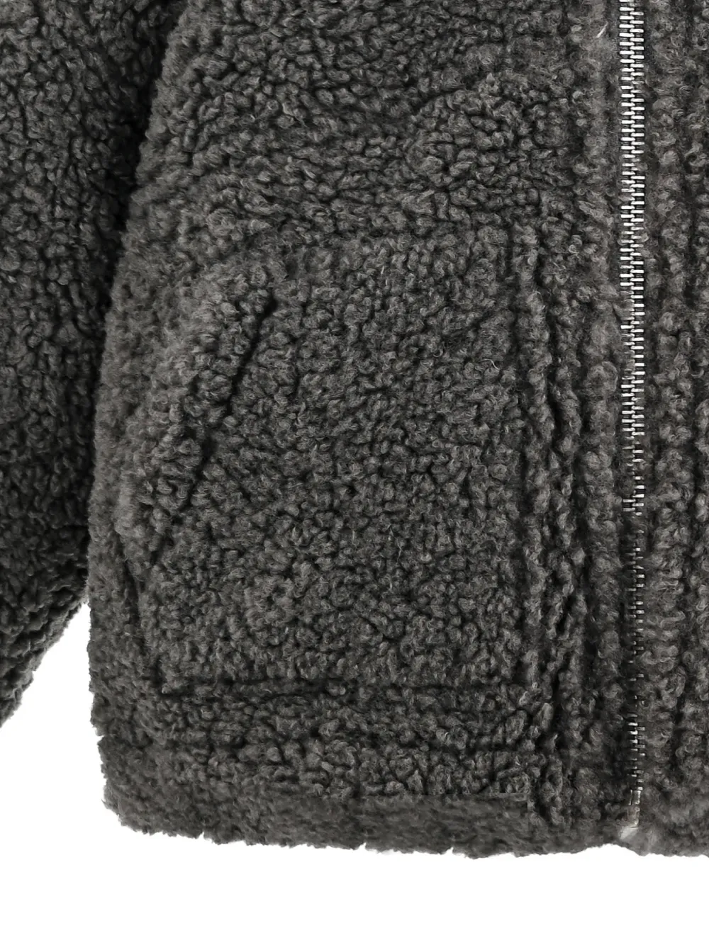 Moustache fleece hooded jacket Grijs
