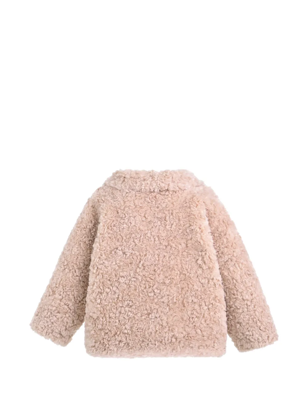 Mimi Tutu teddy-texture coat Beige