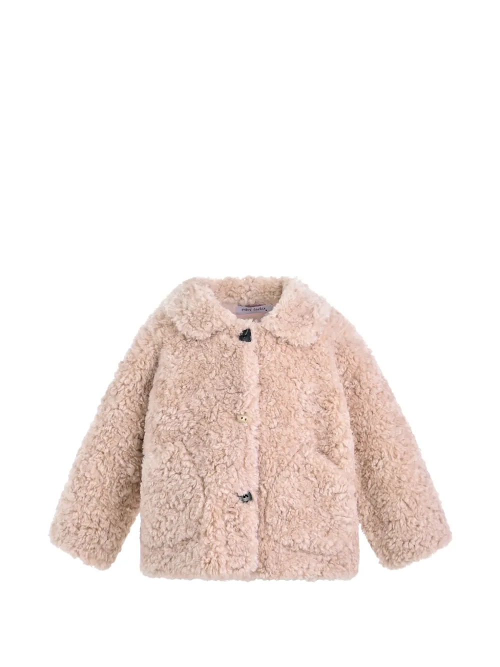 Mimi Tutu teddy-texture coat - Toni neutri