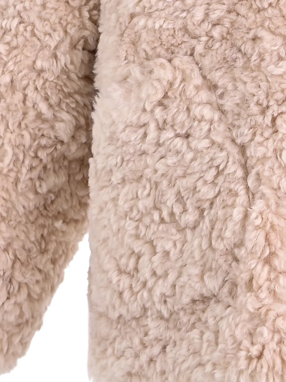 Mimi Tutu teddy-texture coat Beige