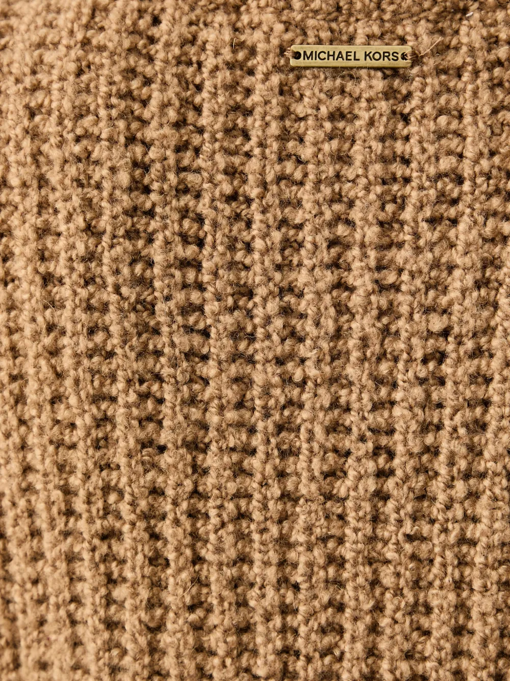 Michael Kors ribbed wool blend bouclé sweater Beige