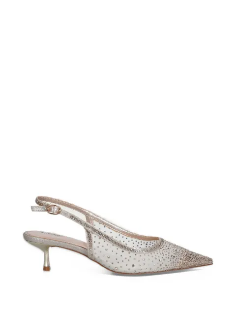 Dune London Cirelle crystal-embellished mesh pumps