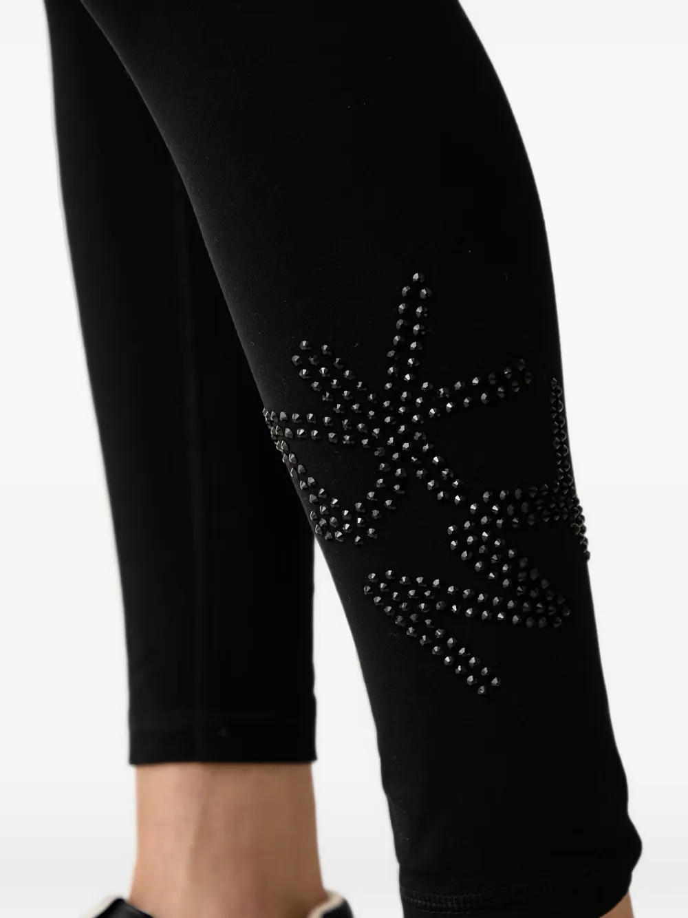 DKNY crystal-embellished leggings Zwart