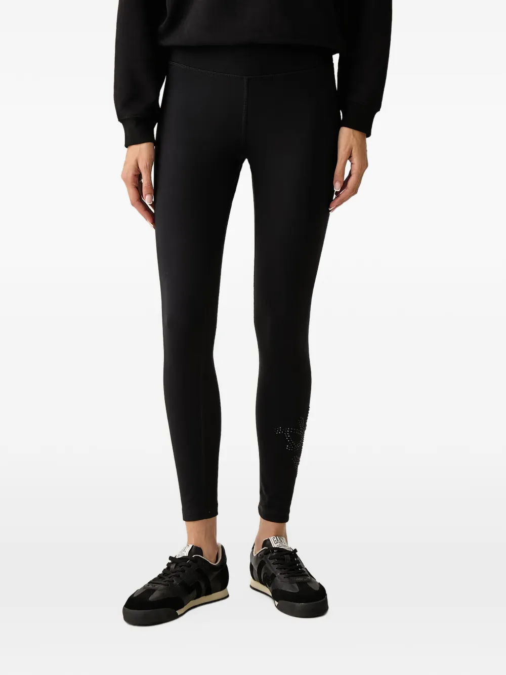 DKNY crystal-embellished leggings Zwart