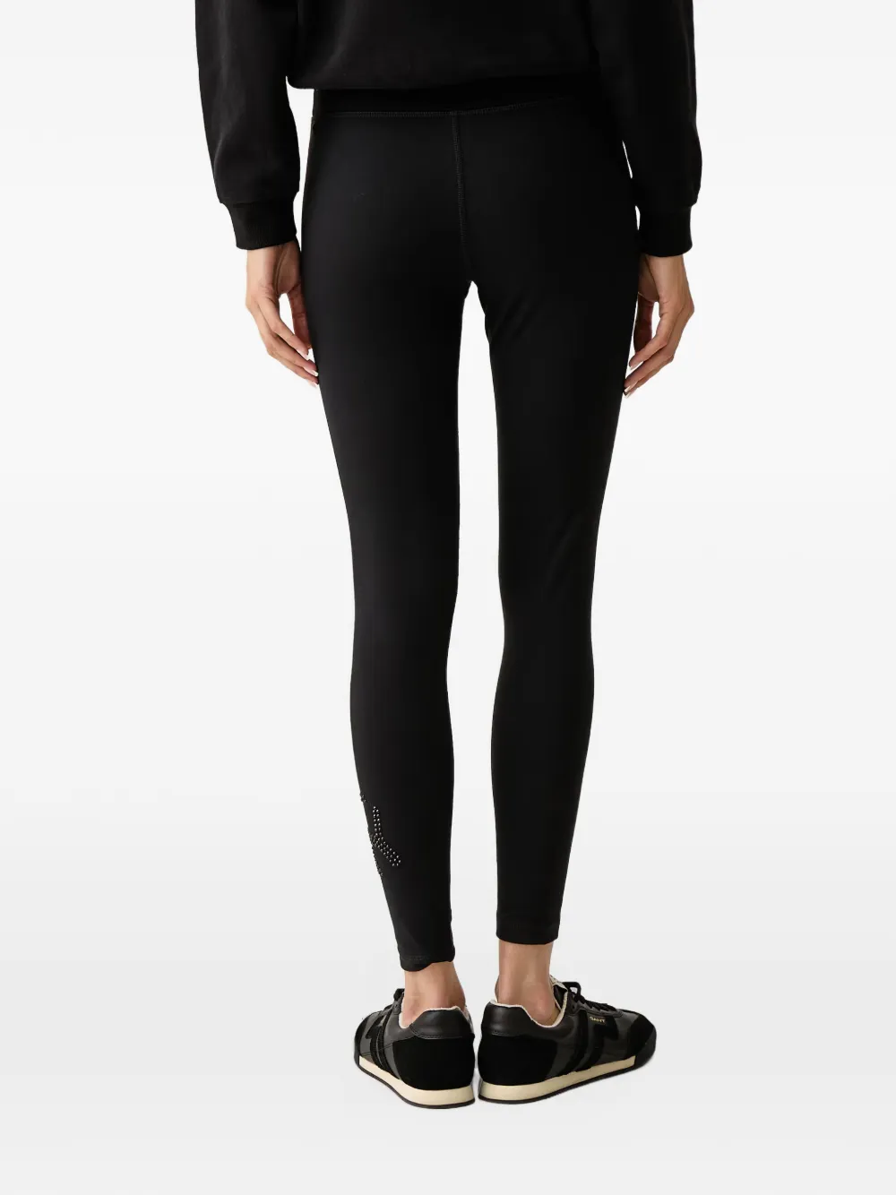 DKNY crystal-embellished leggings Zwart