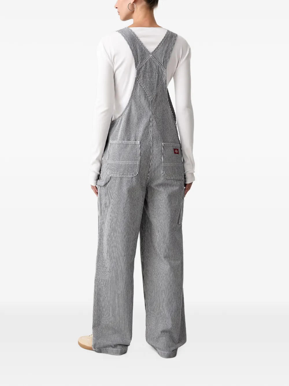 DICKIES Gestreepte katoenen tuinbroek Blauw