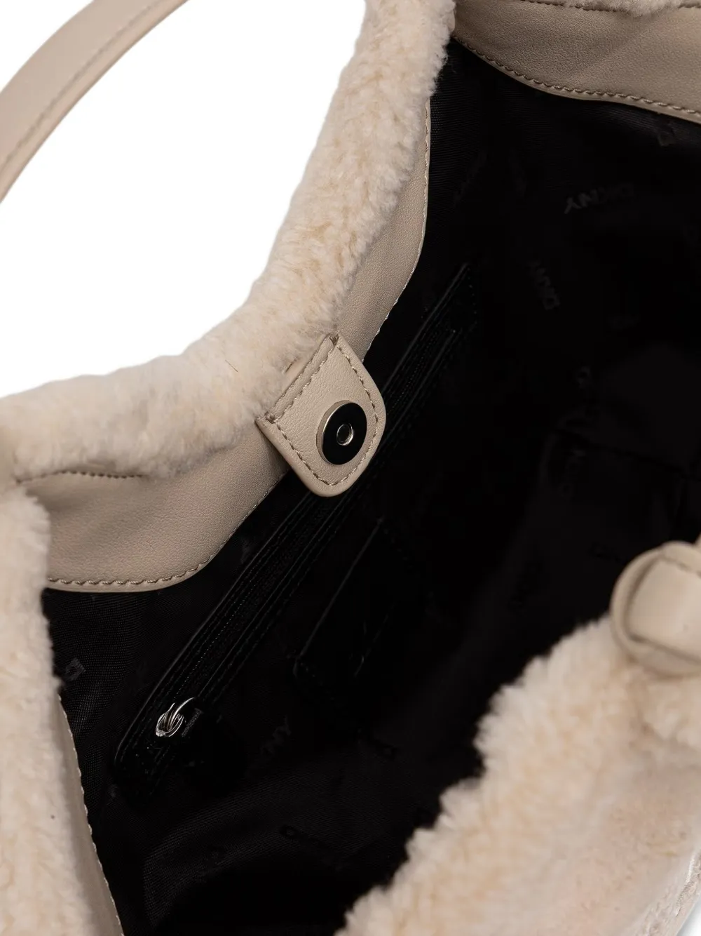 DKNY logo-patch two-way tote bag Beige