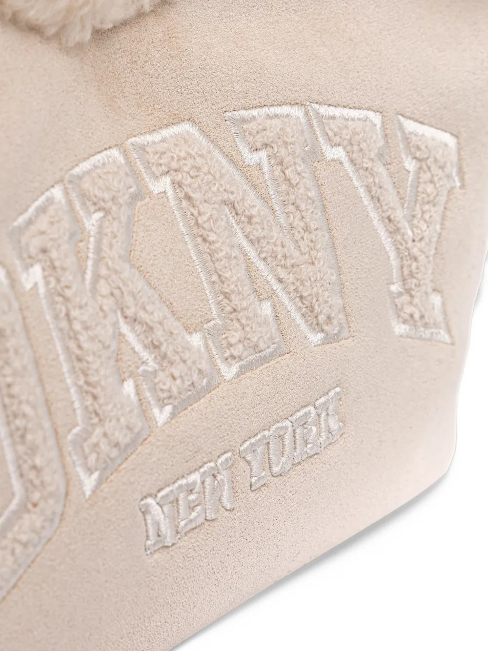 DKNY logo-patch two-way tote bag Beige