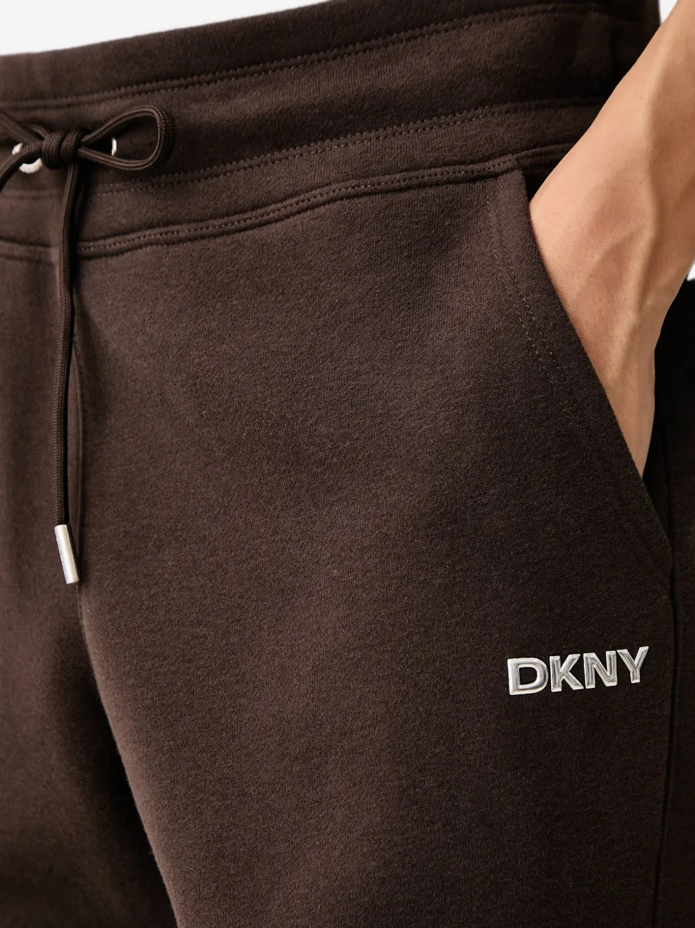 DKNY logo-plaque drawstring track pants Bruin