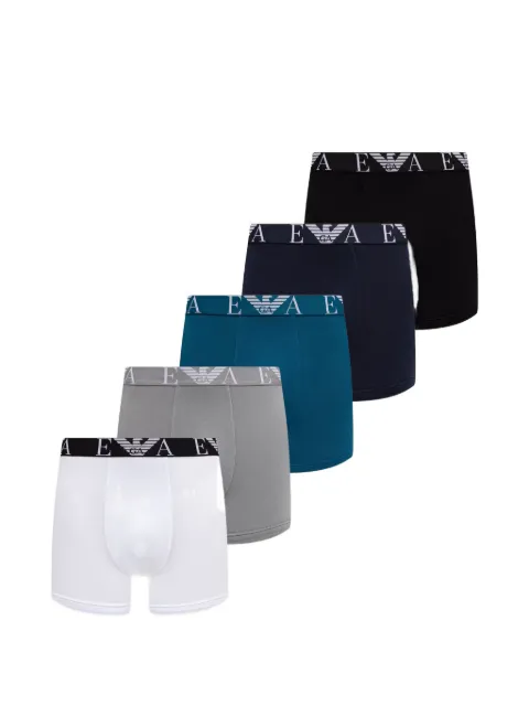 Emporio Armani pack de cinco calzoncillos stretch de algodón con logo en la cinturilla