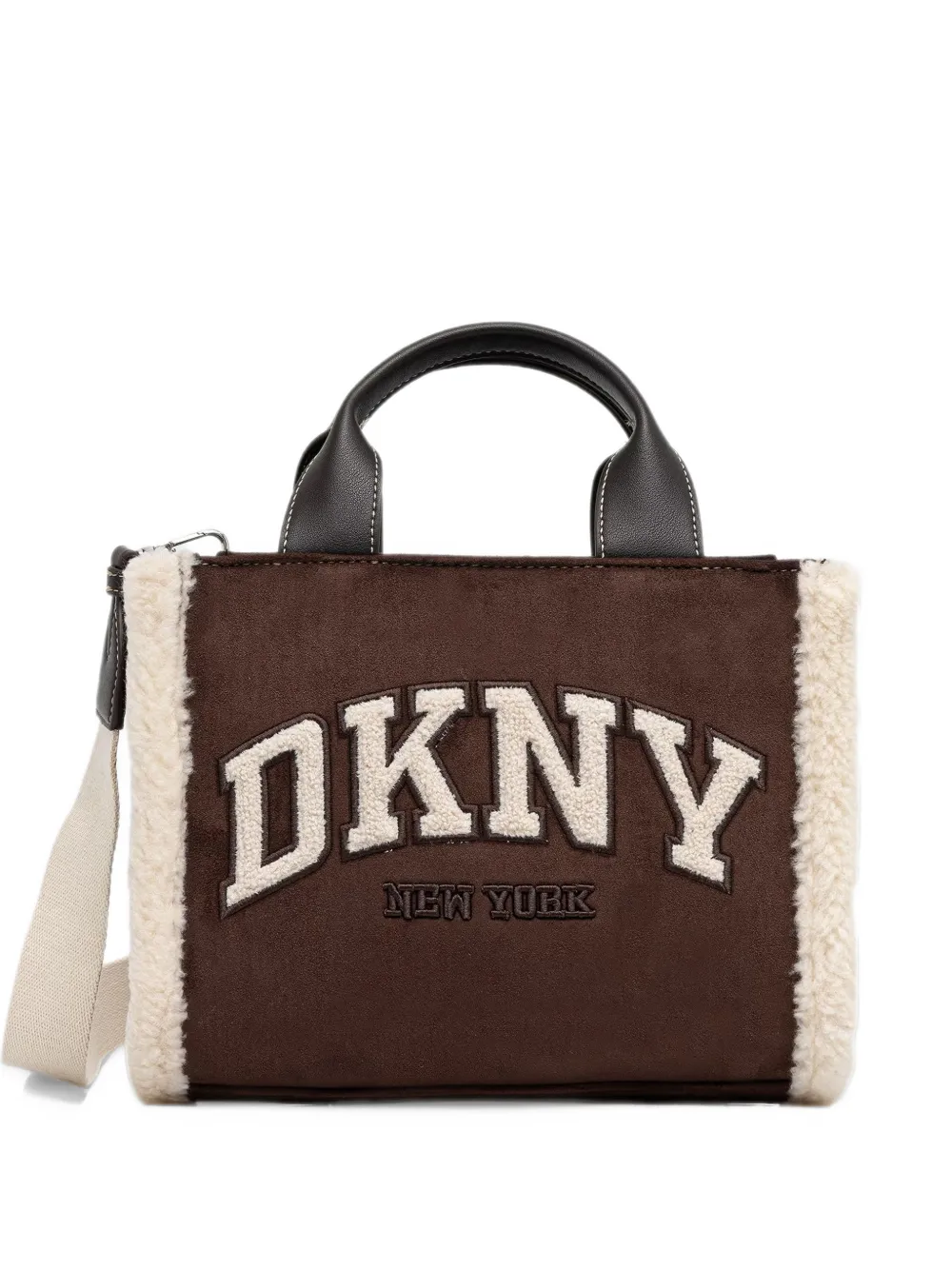 DKNY small Hadlee logo-patch tote bag Bruin