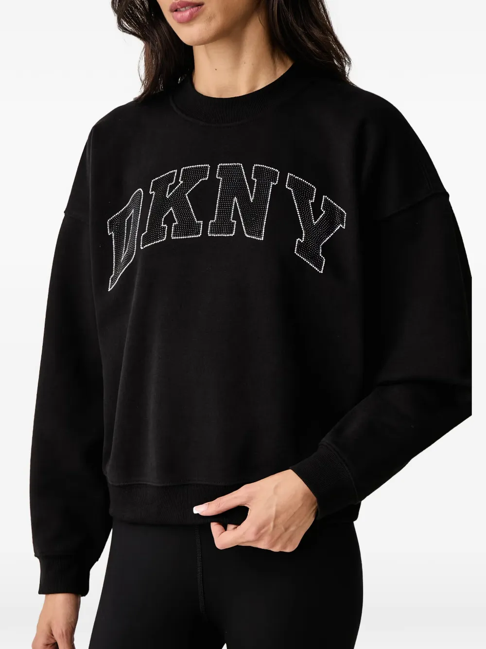 DKNY logo-embellished sweatshirt Zwart