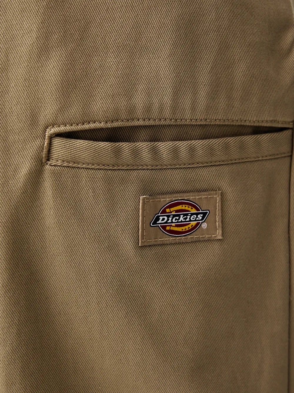 DICKIES Broek met logopatch Beige
