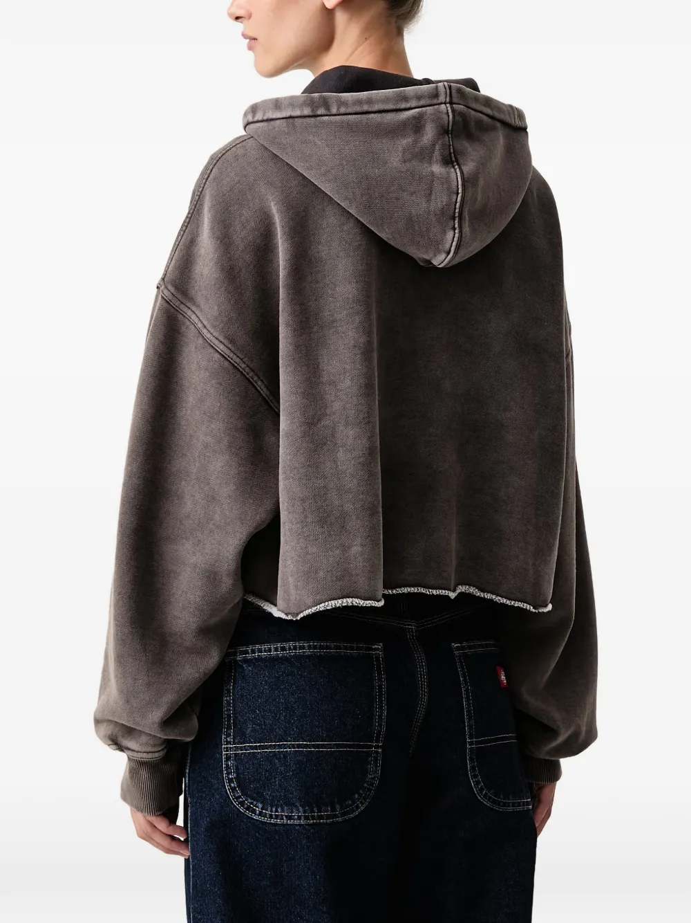 DICKIES Hollywood cropped hoodie met logo-print Bruin