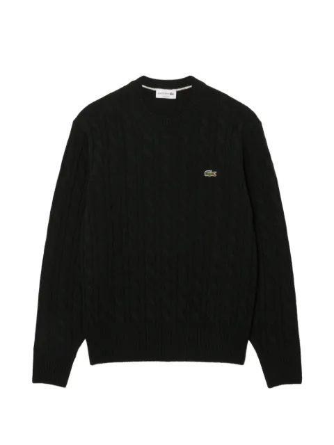 Lacoste cable-knit wool crew-neck sweater