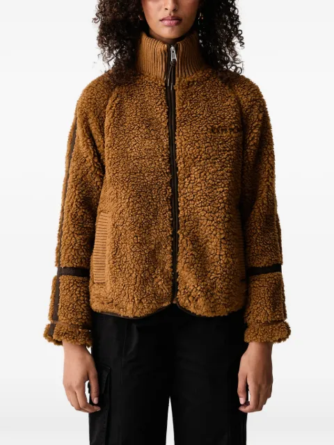Napapijri fleece-texture zip-up jacket