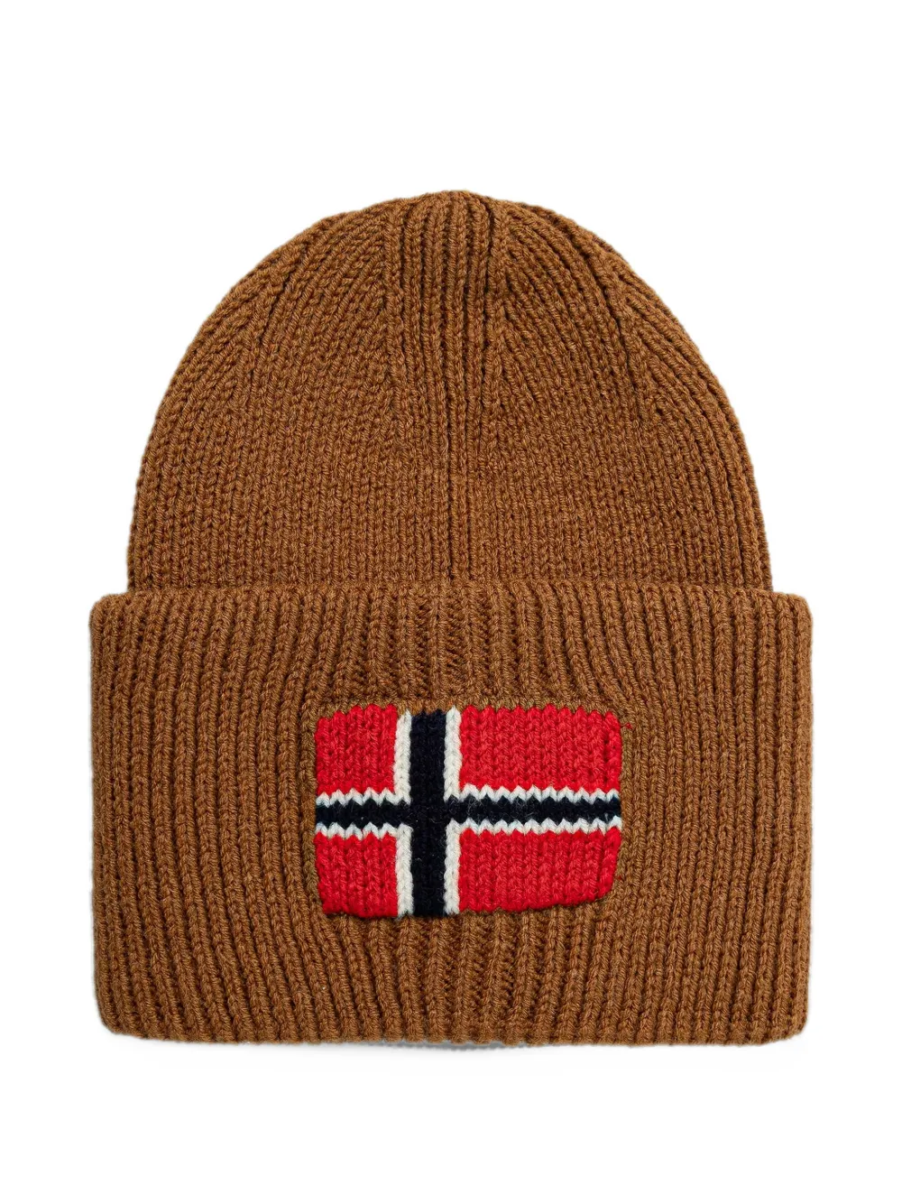 Napapijri Evei ribbed-knit beanie hat - Marrone