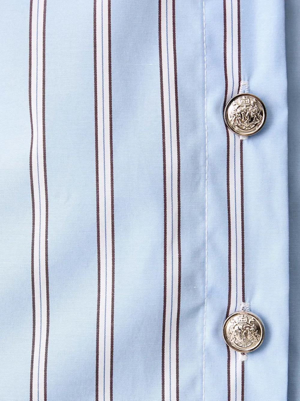 Morgan striped contrast-collar shirt Blauw