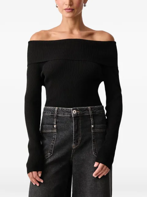 Mos Mosh off-shoulder ribbed sweater