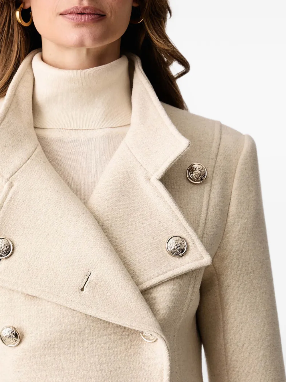 Morgan Jas met dubbele rij knopen Beige