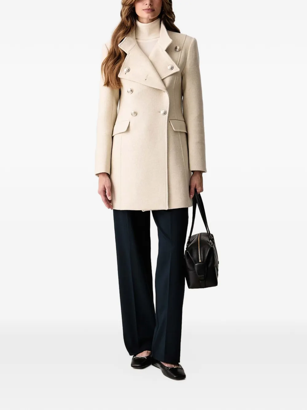 Morgan Jas met dubbele rij knopen Beige