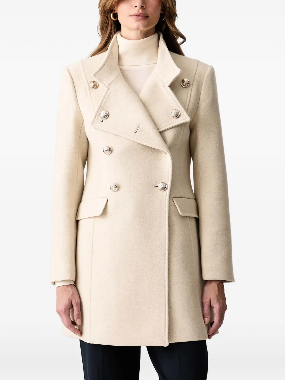 Morgan double-breasted coat - Neutrals