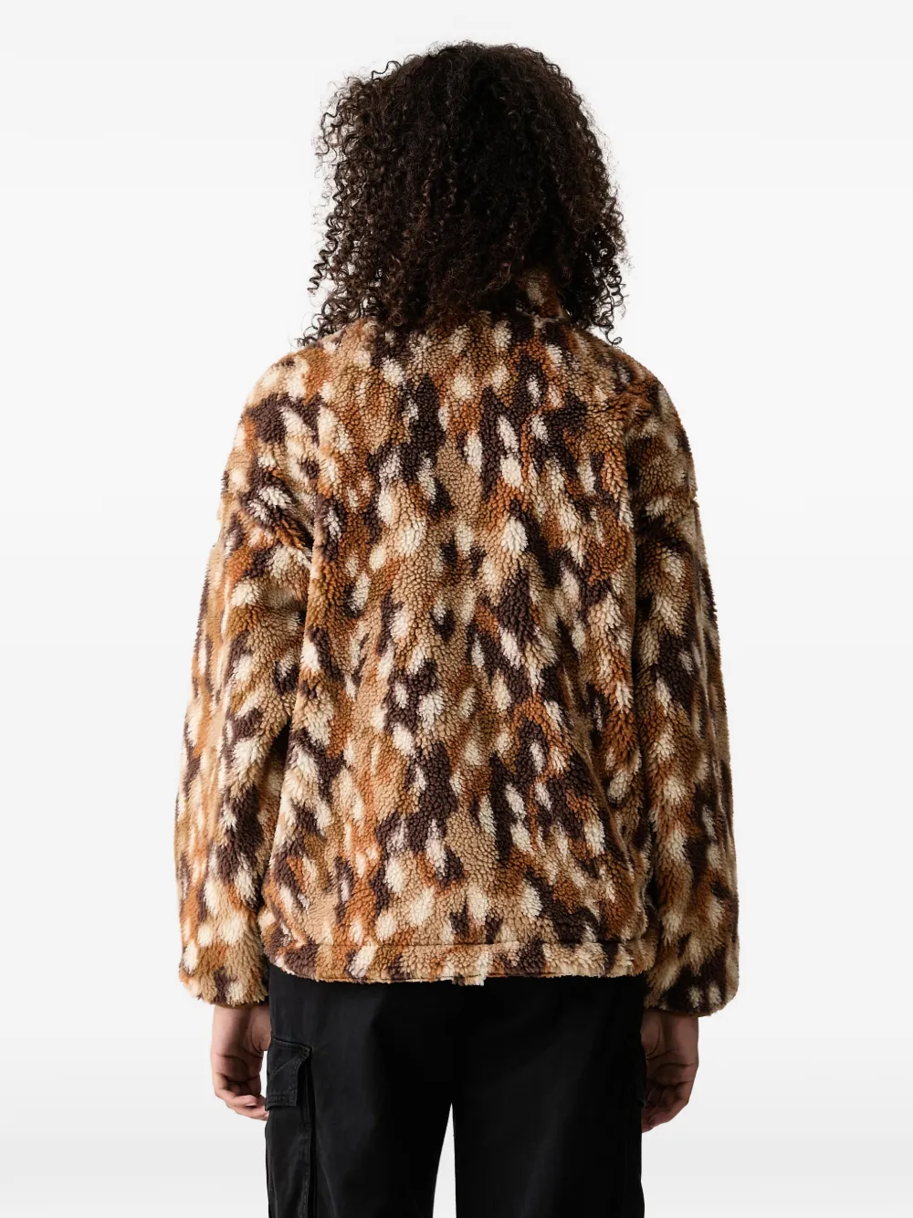 Napapijri Shima patterned fleece jacket Bruin