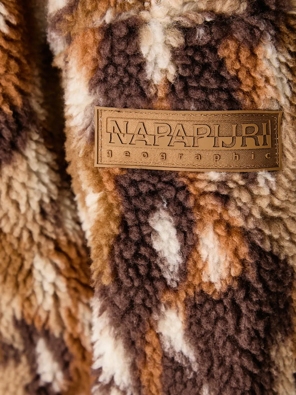 Napapijri Shima patterned fleece jacket Bruin