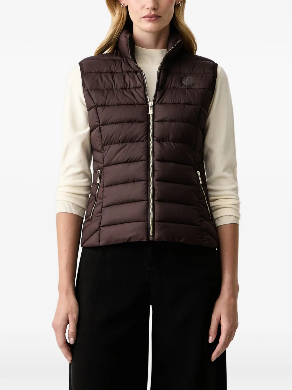 Morgan quilted gilet - Marrone